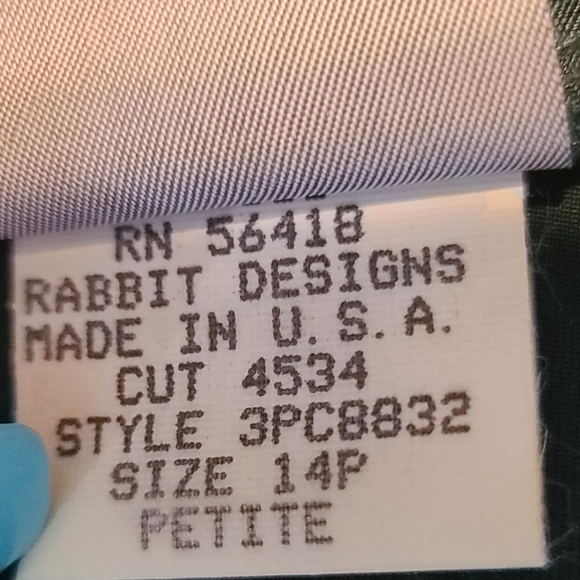 Vintage Green Velvet Beaded Cardigan, Sz 14P - Picture 6 of 7